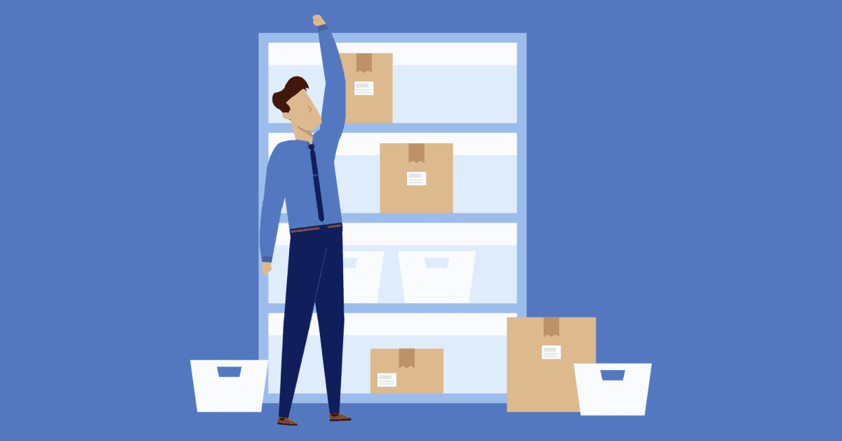 Mailroom manager celebrating efficient mailroom