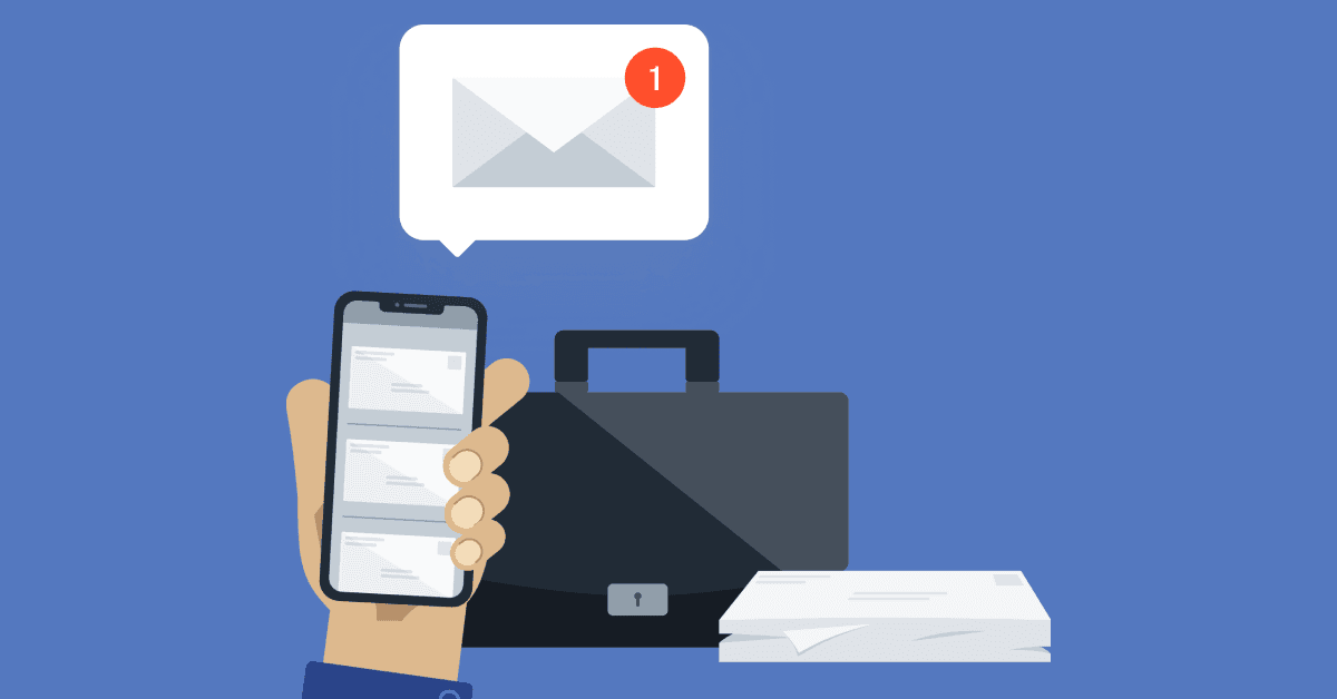 Person using Informed Delivery on phone