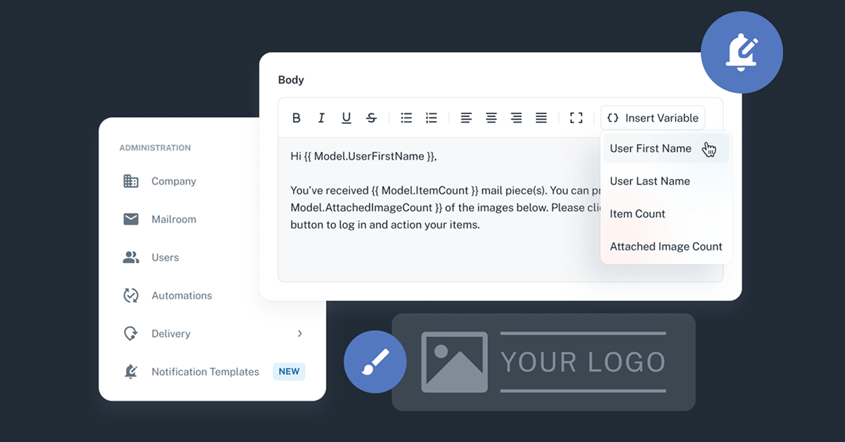 Customizing notification templates in Received Digital